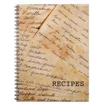 Old Family Recipes Notebook by Meg_Stewart at Zazzle