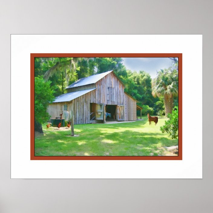 Old Farm Barn Print or Poster