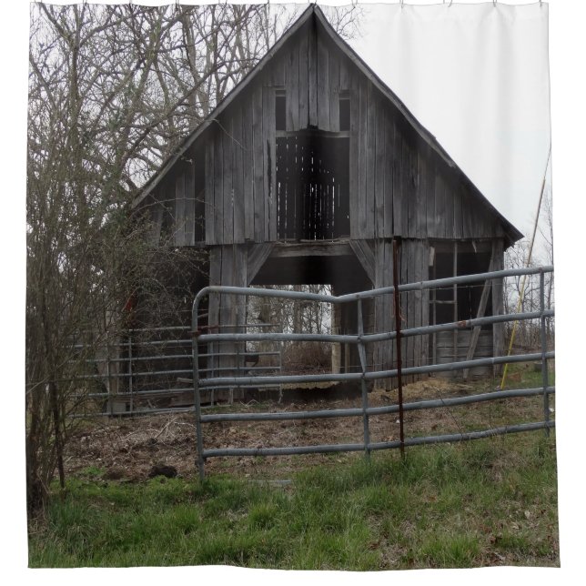 Old Farm Barn Shower Curtain (Front)