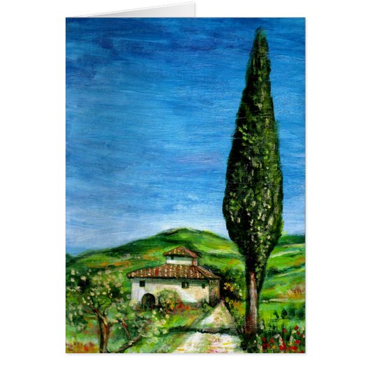 Old farm house in Tuscany Cards (Front)