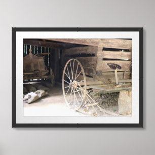 Old Farm Scene at Cades Cove, Great Smoky Mtns Framed Art