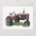 Old Farm Tractor Postcard at Zazzle
