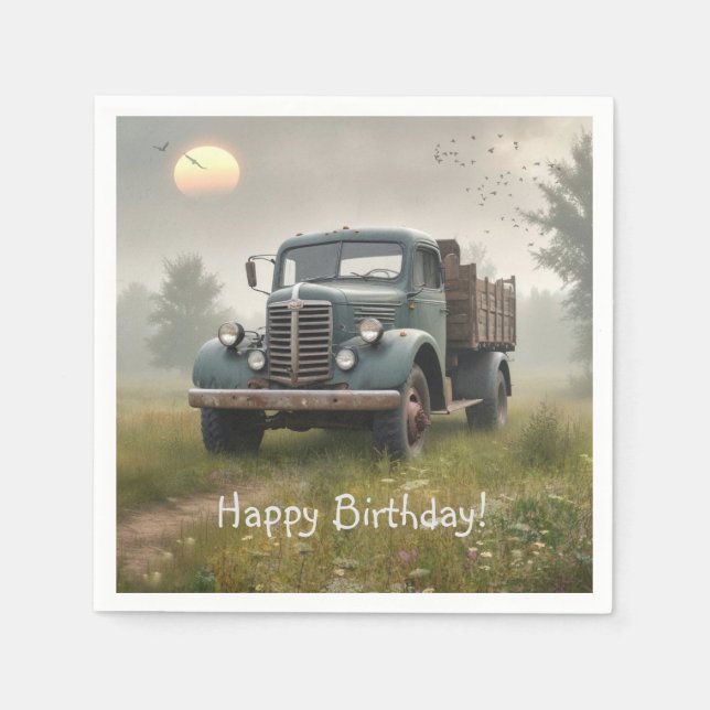 Old Farm Truck Napkins (Front)