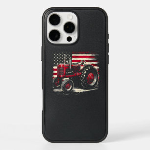 Old Farmall Cub Tractor American Flag Patriotic Fa iPhone 16 Pro Max Case