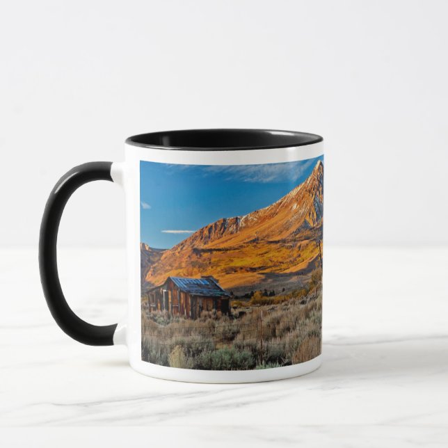 Old Farmhouse Along Hwy 395 In June Lake Mug (Left)