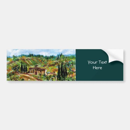 OLD FARMHOUSE IN CHIANTI _TUSCANY BUMPER STICKER