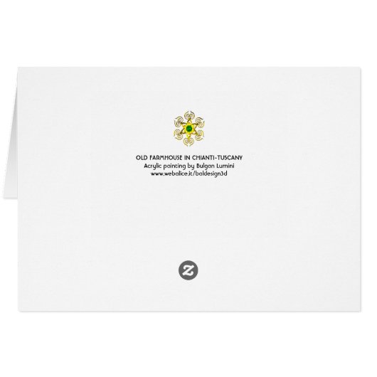 OLD FARMHOUSE, IN CHIANTI -TUSCANY LANDSCAPE (Back Horizontal)