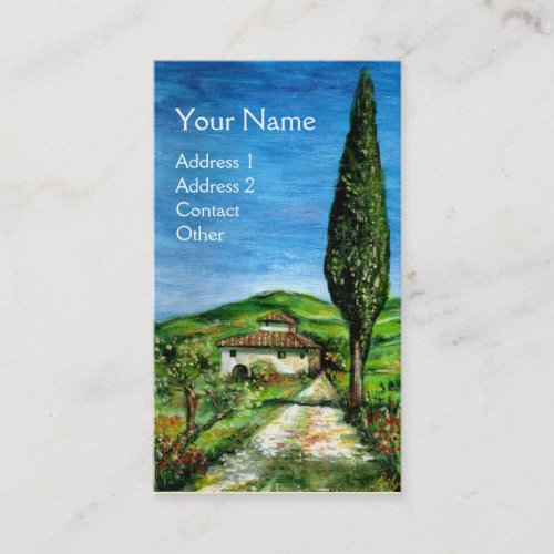 Old Farmhouse in Chianti  Tuscany Landscape Business Card