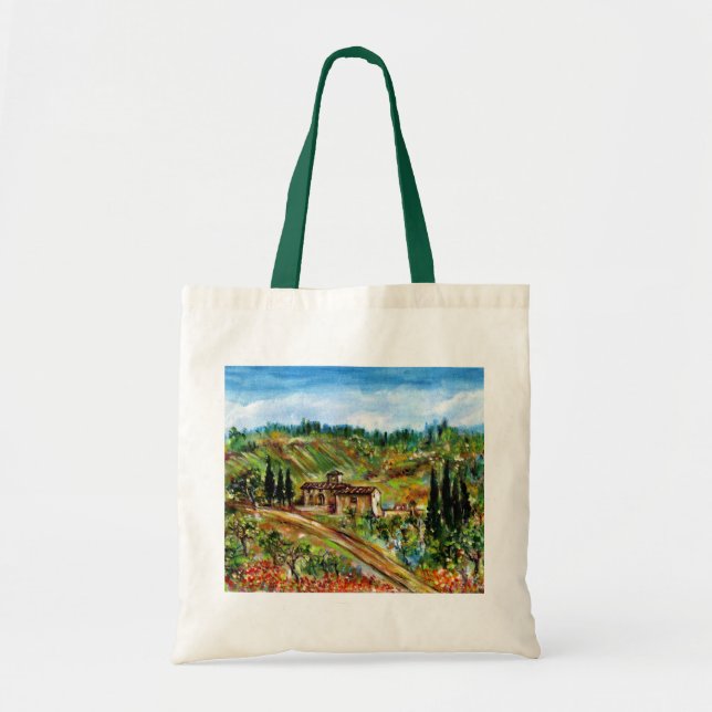 OLD FARMHOUSE IN CHIANTI TUSCANY LANDSCAPE TOTE BAG (Front)
