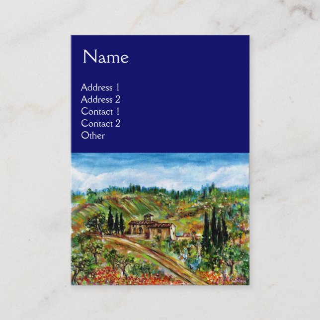 OLD FARMHOUSE IN TUSCANY BUSINESS CARD (Front)