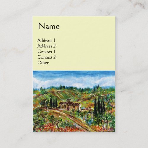 OLD FARMHOUSE IN TUSCANY cream Business Card