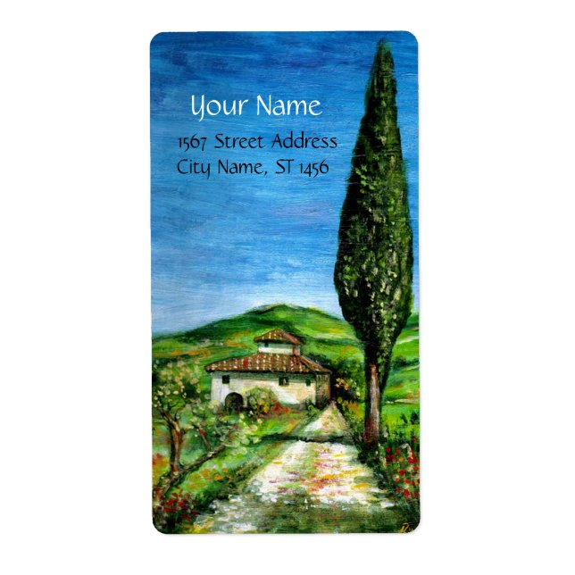 OLD FARMHOUSE IN TUSCANY LABEL (Front)