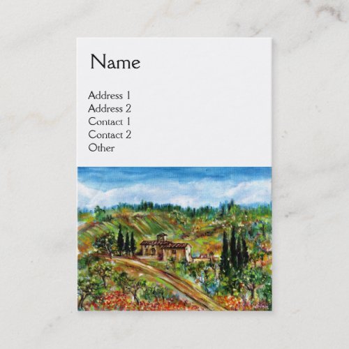 OLD FARMHOUSE IN TUSCANY white Business Card