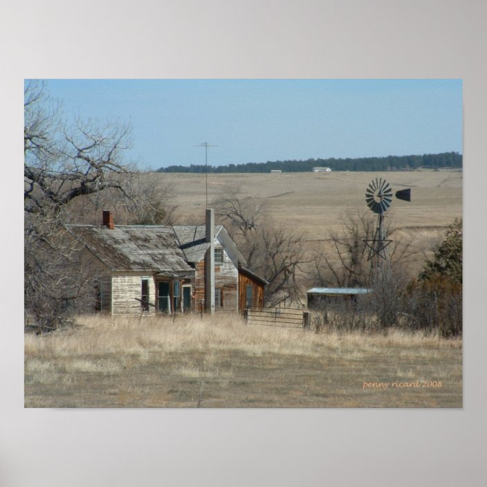 Old Farmhouse Poster | Zazzle.com