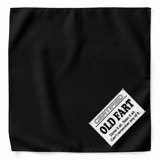 Old Fart Bandana Handkerchief  (Front)
