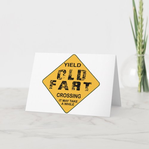 Old Fart Crossing Card
