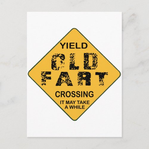 Old Fart Crossing Postcard