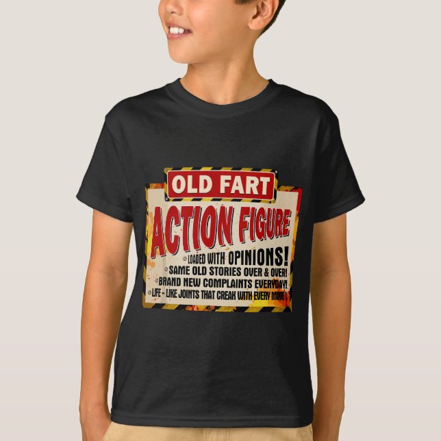 Old Fart Life Sized Action Figure - Funny Birthday T-Shirt (Front)