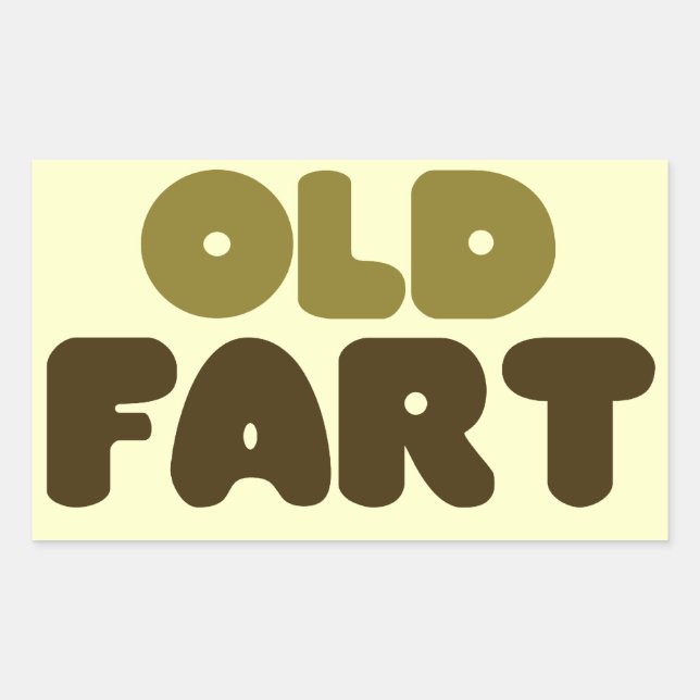 Old Fart Rectangular Sticker (Front)