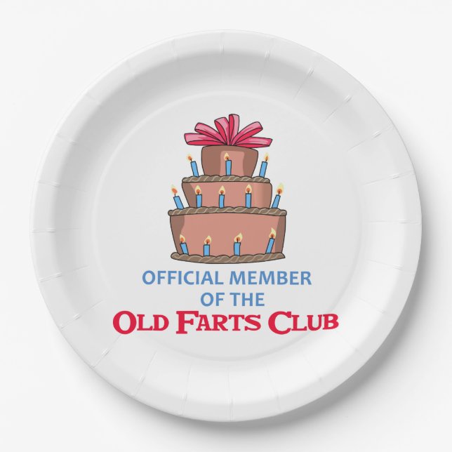 Old Farts Club Paper Plates (Front)