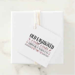 old fashion candy cane company Christmas Favor Tags