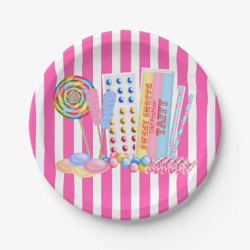 Old Fashion Candy paper Plate