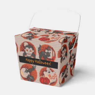 Old Fashion Halloween Faux Cross-Stitch Favor Box2 Boxes