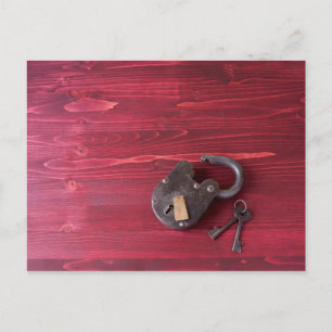 Old Fashion Lock and Keys Postcard