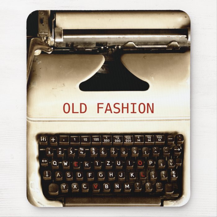 Old Fashion Love   Typewriter Machine Mouse Pad