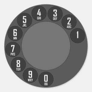 Old Fashion Phone Classic Round Sticker