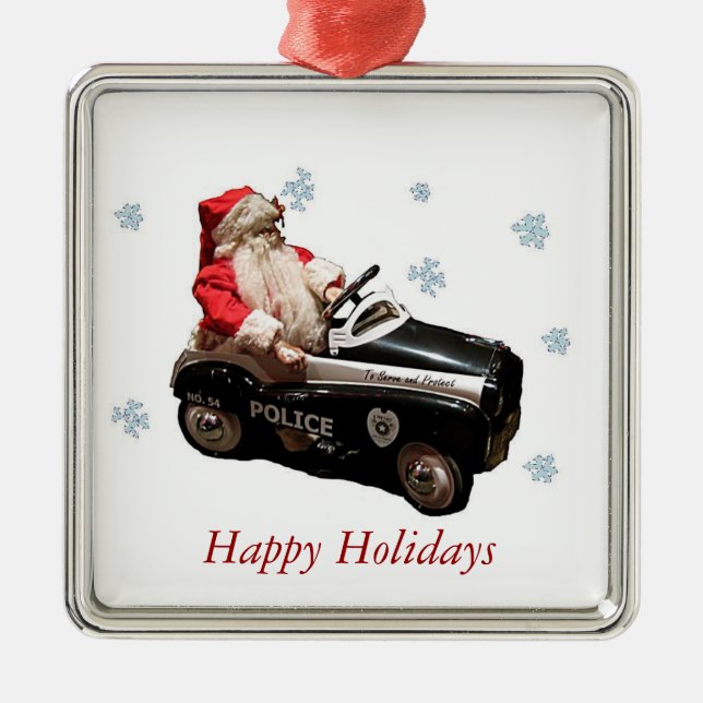 Old Fashion Police Santa 2 Ornament (Front)