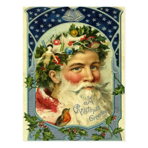 Old Fashion Santa Christmas Postcards | Zazzle