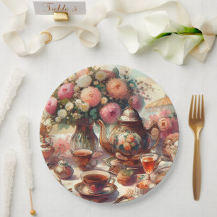 Old Fashion Tea Party Paper Plates