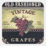 Old Fashion Vintage Grapes Wine Crate Label