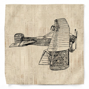 Old Fashioned Airplane Bandana