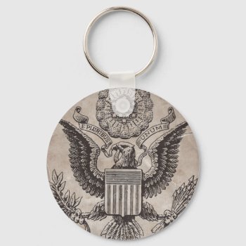 Old Fashioned American Coat Of Arms Keychain by vintageamerican at Zazzle