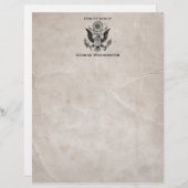 Old Fashioned American Coat of Arms Letterhead (Front/Back)