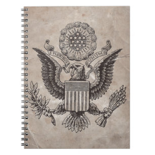 Old Fashioned American Coat of Arms Notebook
