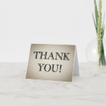 [ Thumbnail: Old Fashioned and Vintage Look "Thank You!" Card ]
