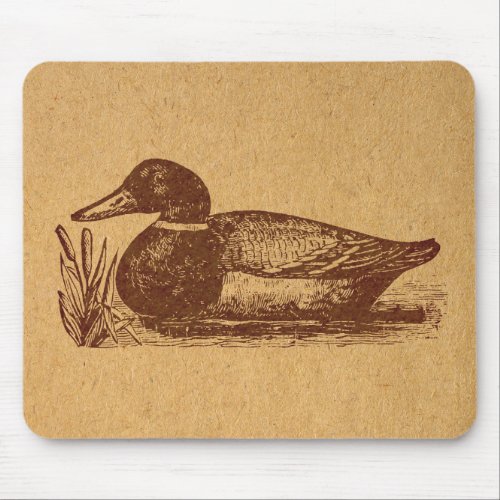 Old Fashioned Antique Duck Art Mouse Pad