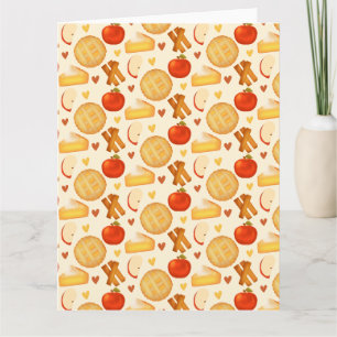 Old Fashioned Apple Pie And Ingredients Card