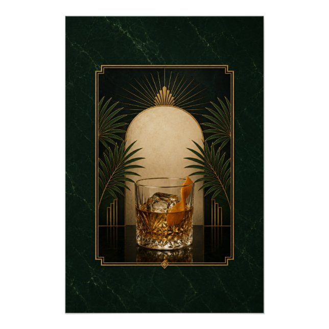 Old Fashioned Art Deco Poster | Printable Speakeas (Front)