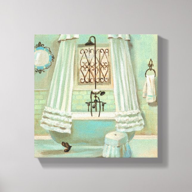Old Fashioned Bathroom Canvas Print (Front)