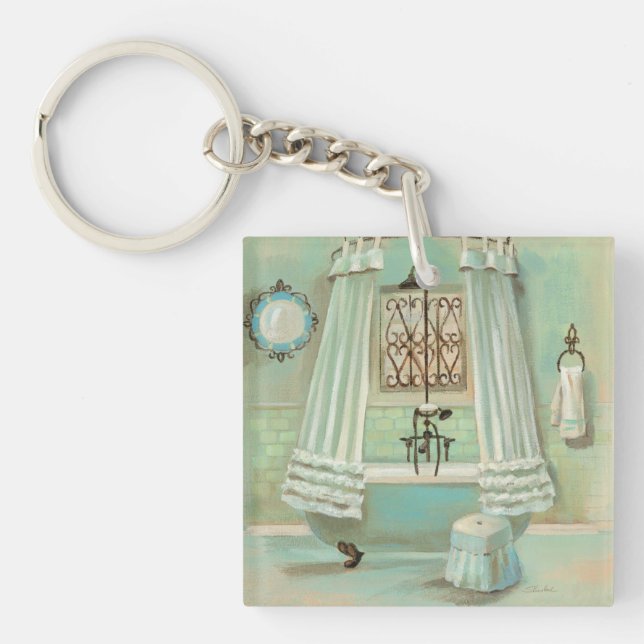 Old Fashioned Bathroom Keychain (Front)