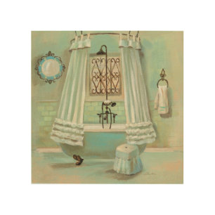 Old Fashioned Bathroom Wood Wall Decor