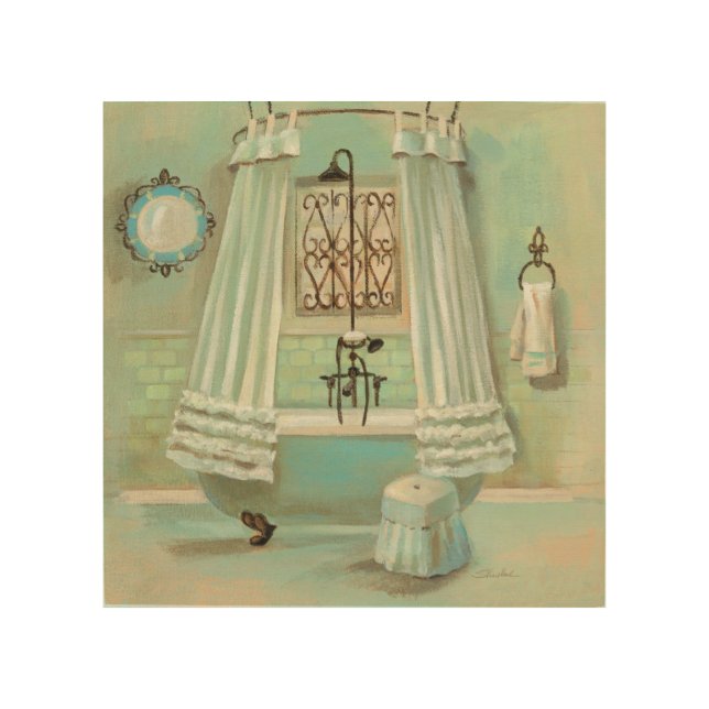 Old Fashioned Bathroom Wood Wall Decor (Front)