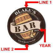 Old Fashioned Beer Barrel Wooden Wall Sign (INSTRUCTIONS)