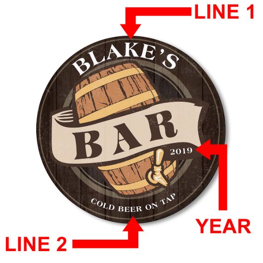Old Fashioned Beer Barrel Wooden Wall Sign (INSTRUCTIONS)