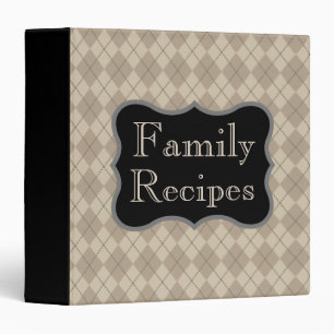 Old Fashioned Beige Family Recipe Binder