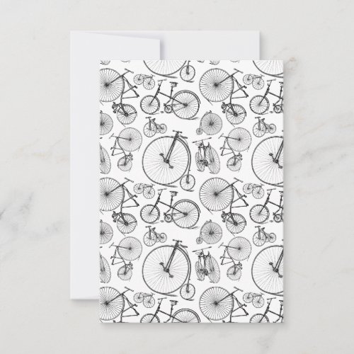 Old Fashioned Bicycles CUSTOM BACKGROUND COLOR Thank You Card